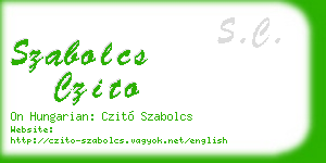 szabolcs czito business card