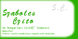 szabolcs czito business card